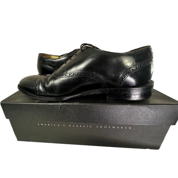 Bostonian Mens 10D Oxford Dress Shoe Black Jefferson Office Heritage Boxed Work - Picture 8 of 15
